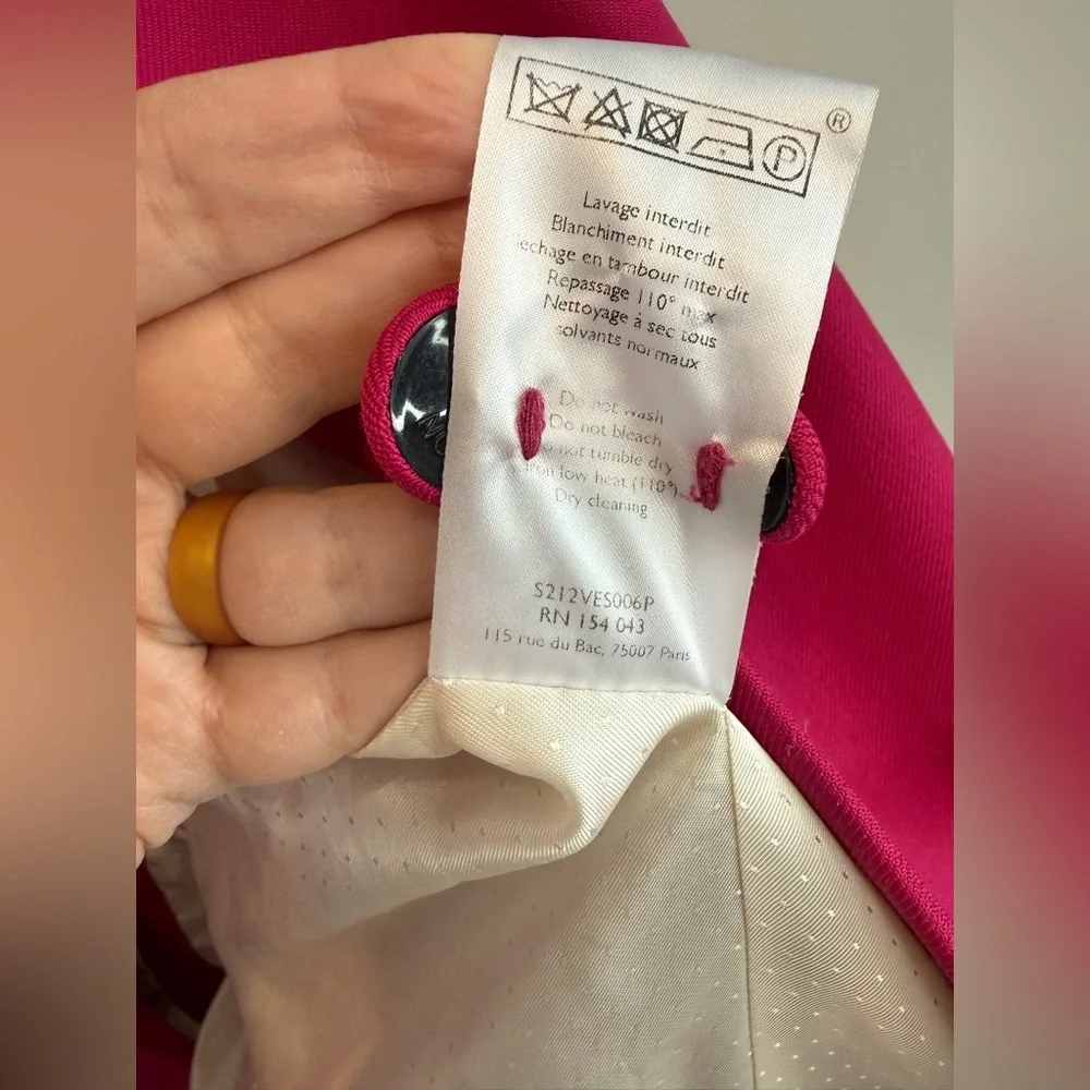 Sezane Raspberry Double-Breasted Blazer - Picture 7 of 11